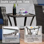 UPTIOT 7-Person Seating Group With Fire Pit And Cushions