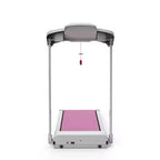NAYSAYE Tapis roulant pliable 2,5 CV pour la course et la marche à domicile avec ceinture spacieuse pour l'exercice, blanc et rose, 47.64*24.8*45.67
