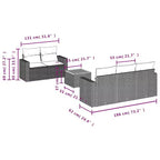 vidaXL Garden Sofa Set Black Poly Rattan Large Modular Garden Sofa Set