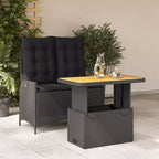 vidaXL Garden Dining Set Black and brown