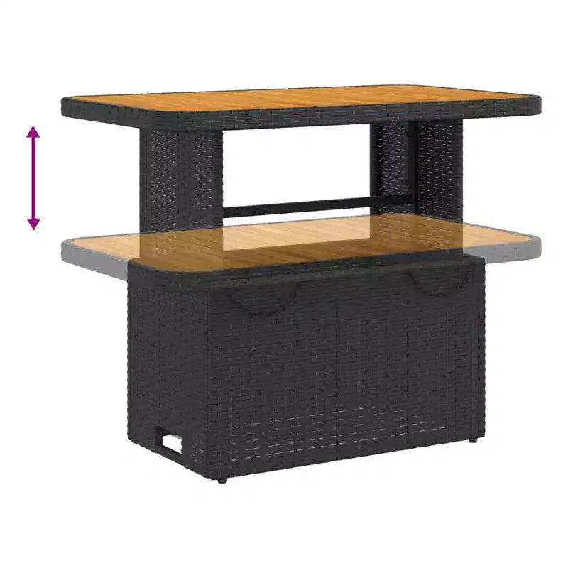 vidaXL Garden Dining Set Black and brown