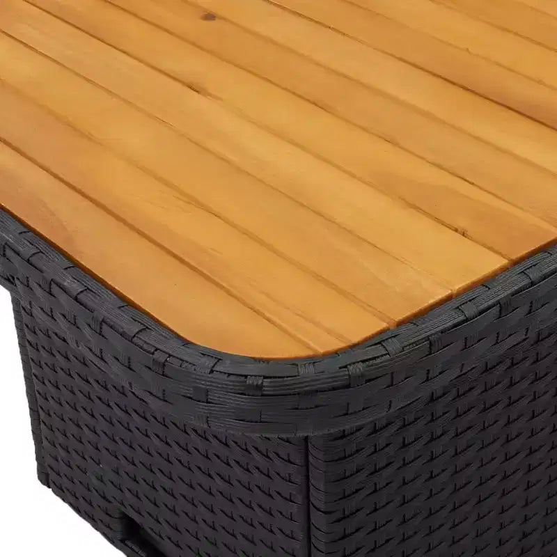 vidaXL Garden Dining Set Black and brown