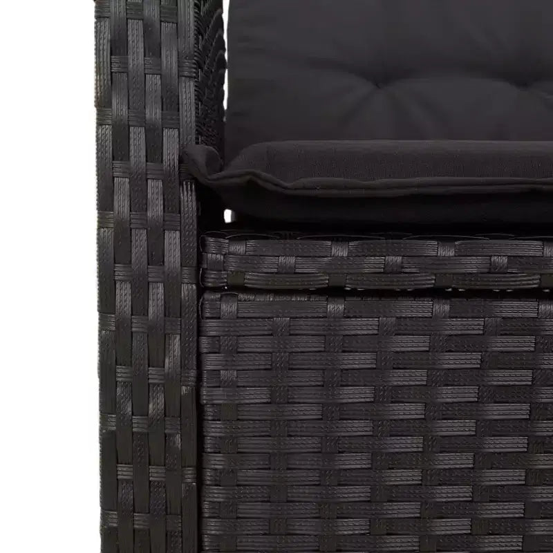 vidaXL Garden Dining Set Black and brown