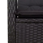 vidaXL Garden Dining Set Black and brown