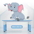 Table et chaises pour enfants, Ensemble table d'activités et de bricolage pour tout-petits réglable en hauteur avec 6 chaises, pour les 2-10 ans, Table d'activités artistiques pour enfants supportant jusqu'à 136 kg