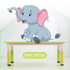 Table et chaises pour enfants, Ensemble table d'activités et de bricolage pour tout-petits réglable en hauteur avec 6 chaises, pour les 2-10 ans, Table d'activités artistiques pour enfants supportant jusqu'à 136 kg
