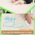 Table et chaises pour enfants, Ensemble table d'activités et de bricolage pour tout-petits réglable en hauteur avec 6 chaises, pour les 2-10 ans, Table d'activités artistiques pour enfants supportant jusqu'à 136 kg
