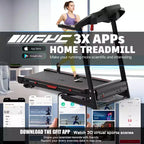 FYC 3.5HP 330 LBS Weight Capacity Folding Treadmill with Incline, Portable Electric Treadmill for Home