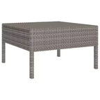 vidaXL Patio Lounge Set Outdoor Sectional Sofa Set Table Poly Rattan Gray