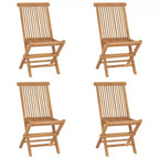 vidaXL Ensemble repas de jardin pliable 5 pièces - Bois de teck massif - Meubles d'extérieur résistants aux intempéries - Facile à assembler - Gain de place