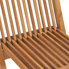 vidaXL Outdoor Dining Set Natural Teak Solid Teak Wood Medium Foldable