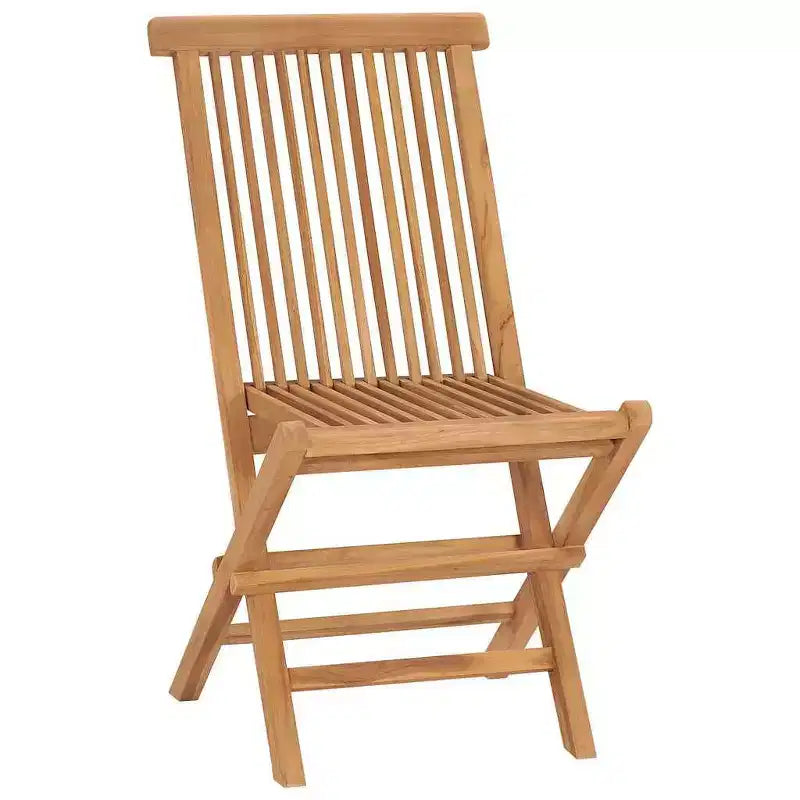 vidaXL Outdoor Dining Set Natural Teak Solid Teak Wood Medium Foldable
