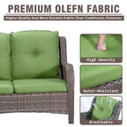 UPTIOT 6-Piece Wicker Patio Conversation Set Rattan Seating Set