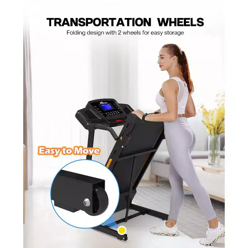 FYC 330lb Weight Capacity 3.5HP Folding Treadmill for Home with Incline Portable Electric Treadmill