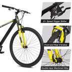 Hykolity 29 inch Mountain Bike 29r MTB Sport Bicycle Large Bike Full Suspension Lightweight Outdoor Cycling for Adult Men Woman Neutral Gray