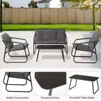 Ensemble de mobilier de patio 4 pièces