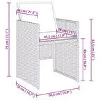 vidaXL Patio Chairs with Cushions 4 pcs Mix Beige Poly Rattan