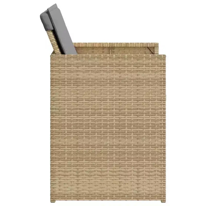vidaXL Patio Chairs with Cushions 4 pcs Mix Beige Poly Rattan