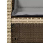 vidaXL Patio Chairs with Cushions 4 pcs Mix Beige Poly Rattan