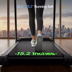 Tapis de course incliné à 15 % avec poignée, tapis de course portable 3-en-1 pour la maison et le bureau, tapis de course pliable avec une capacité de poids de 100 kg