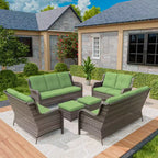 UPTIOT 6 Pieces Outdoor Wicker Sectional Sofa