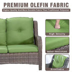 UPTIOT 6 Pieces Outdoor Wicker Sectional Sofa