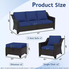 UPTIOT 5-Piece Outdoor Conversation Set