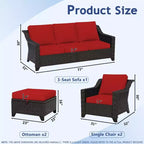 UPTIOT 5-Piece Outdoor Conversation Set