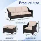 UPTIOT 5-Piece Outdoor Conversation Set