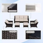 UPTIOT 5-Piece Outdoor Conversation Set
