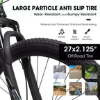 VTT Okak 27 pouces avec fourche suspendue et cadre en aluminium, VTT tout-terrain 21 vitesses avec frein à disque, vélo pour adultes hommes et femmes