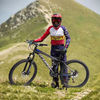 Okak 24 Inch Carbon Steel Mountain Bike with Full Suspension, Mens Bike with 21 Speed Shifter Lever and Disc Brakes, Bicycle for Kids&Adults