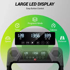 Tapis de course à domicile avec inclinaison de 16 % et barre de maintien, tapis roulant pliable silencieux de 3,0 CV avec écran LED grande capacité