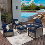 UPTION 6-Piece Wicker Outdoor Sectional Set Patio Conversation