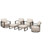 UPTION 6-Piece Wicker Outdoor Sectional Set Patio Conversation