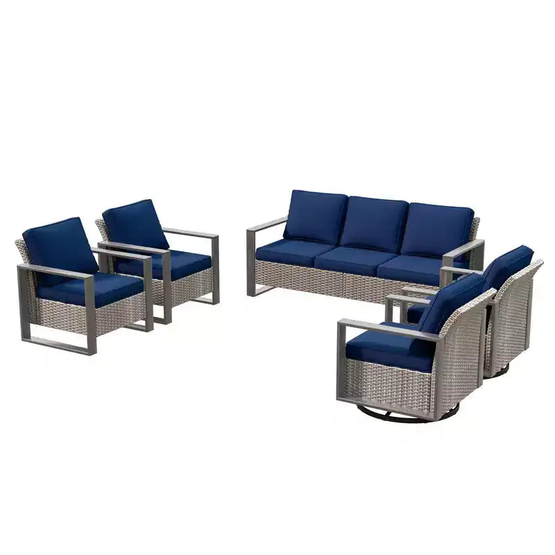 UPTIOT 5-Piece Patio Furniture Chair Outdoor Conversation Set
