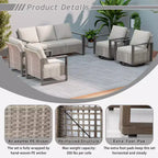 UPTIOT 5-Piece Patio Furniture Chair Outdoor Conversation Set
