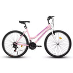 Okak 24/26IN Mountain Bike with Carbon Steel Frame, Adult Bike with 21-Speed System and Dual V-Brake, Kids Dirt Bike for Adult and Teens