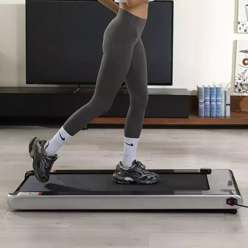 Tapis de marche COZONY avec inclinaison et télécommande, tapis de course de 2,25 CV sous le bureau pour la maison et le bureau