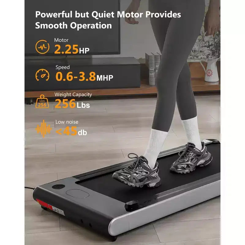 Tapis de marche COZONY avec inclinaison et télécommande, tapis de course de 2,25 CV sous le bureau pour la maison et le bureau