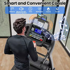 5HP Foldable Treadmill for Home w/ 15% Auto Incline, 400lbs Capacity, 10MPH Portable Treadmill, 64+7 Programs, Personalized Workout with APP