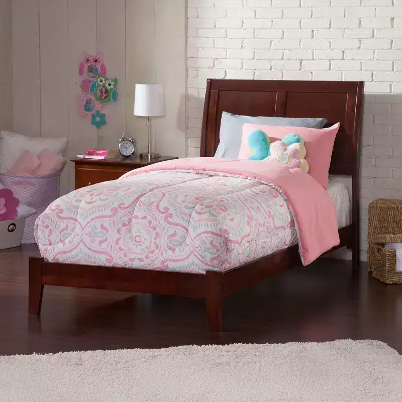 HomeStock 41.54 in.H Walnut Twin XL Size Freestanding Headboards with Bed Frame