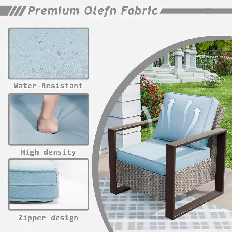 UPTIOT 8-Piece Outdoor Patio Conversation Set