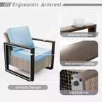 UPTIOT 8-Piece Outdoor Patio Conversation Set