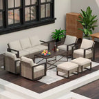 UPTIOT 8-Piece Outdoor Patio Conversation Set
