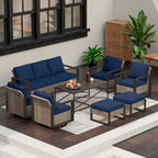 UPTIOT 8-Piece Outdoor Patio Conversation Set