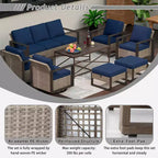 UPTIOT 8-Piece Outdoor Patio Conversation Set