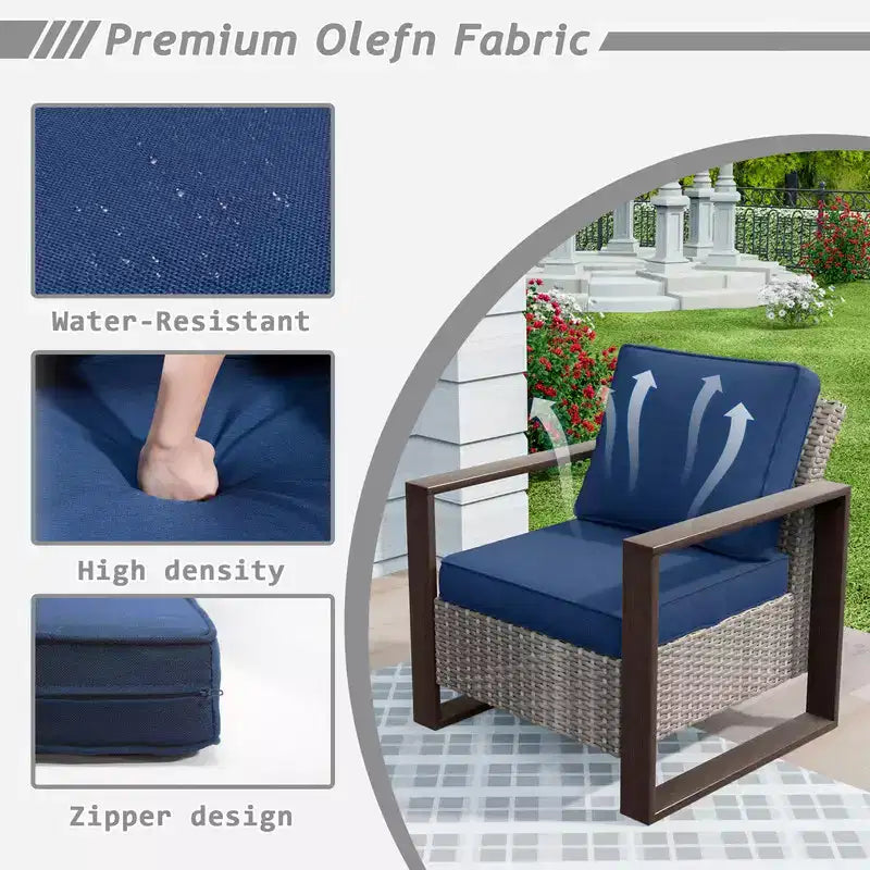 UPTIOT 8-Piece Outdoor Patio Conversation Set