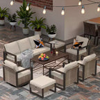 UPTIOT 8-Piece Outdoor Patio Conversation Set