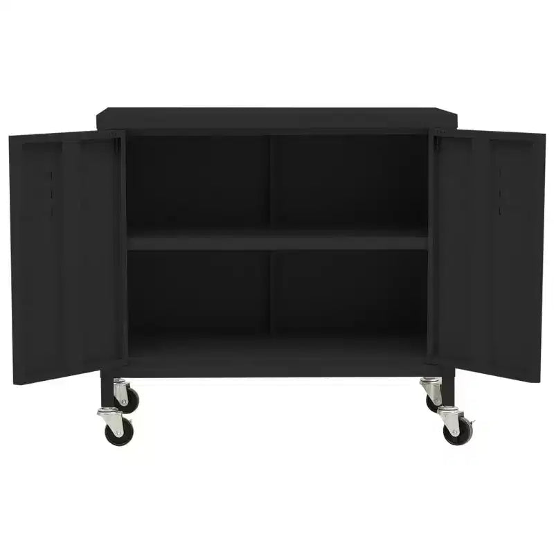 vidaXL Meuble de rangement Vert olive Acier Meuble de rangement moyen